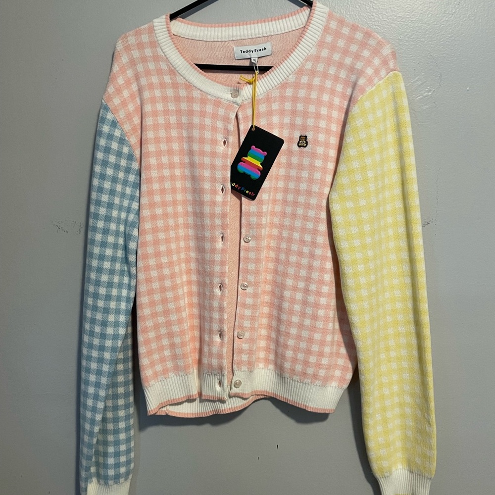 Teddy fresh cardigan new with tags size extra large